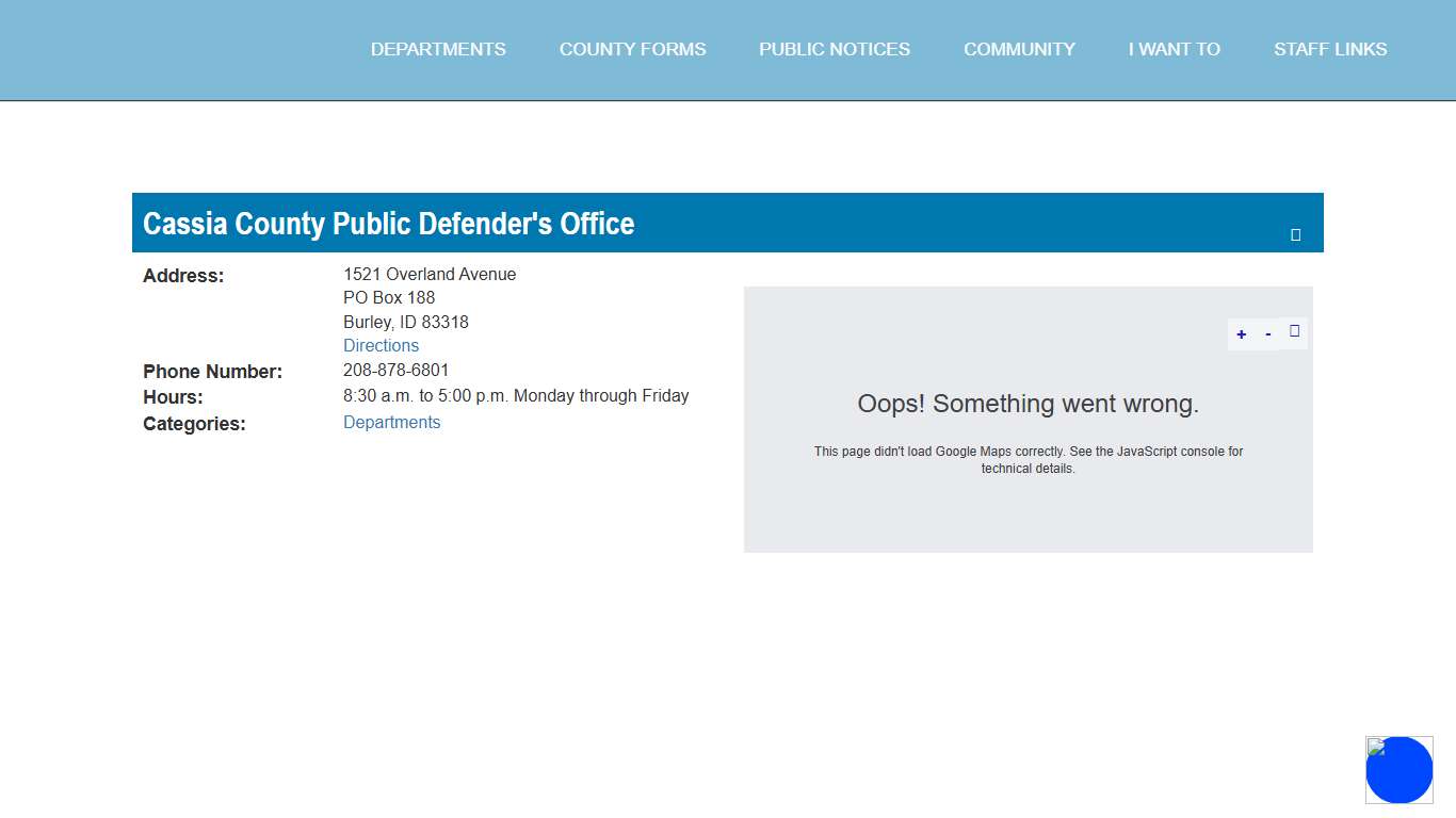 Cassia County, Idaho - Cassia County Public Defender's Office